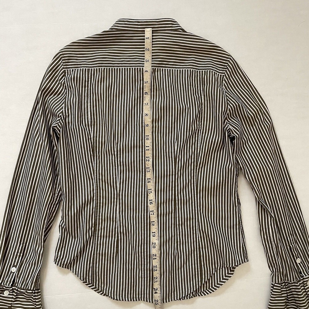 Frame Size Small Bell Sleeve Button Down Top, Sag… - image 7